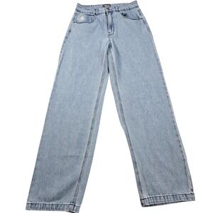 Lurking Class Jeans Womens 6 Blue Wash High Rise Wide Leg Embroidered Denim
